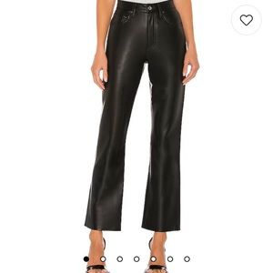 Recycled Leather Relaxed Boot Pant